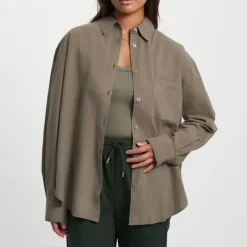 Colourful Standard Organic Oversized Shirt in Dusty Olive