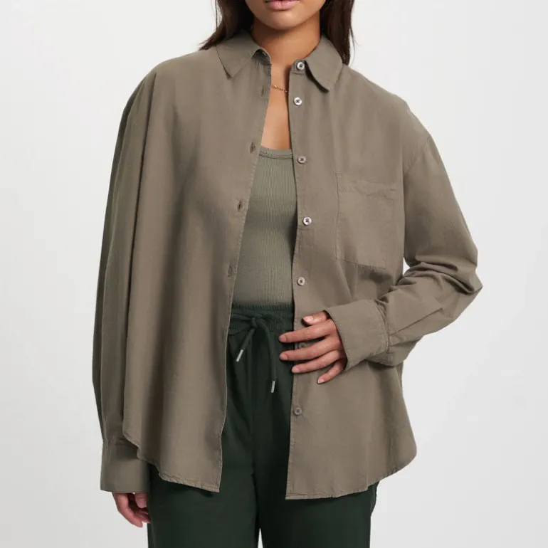 Colourful Standard Organic Oversized Shirt in Dusty Olive