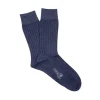Corgi Mens Brecon Ribbed Cotton Socks in Denim