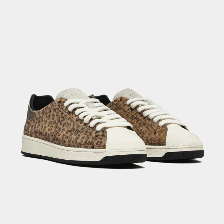 D.A.T.E Base Mixed Sneakers in Leopard