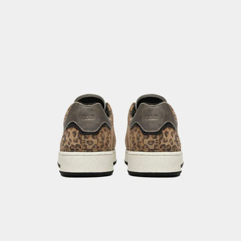 D.A.T.E Base Mixed Sneakers in Leopard