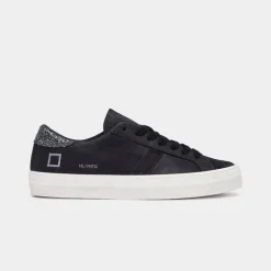D.A.T.E Hill Low Vintage Calf Sneakers in Black