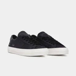 D.A.T.E Hill Low Vintage Calf Sneakers in Black