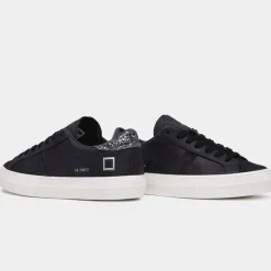 D.A.T.E Hill Low Vintage Calf Sneakers in Black