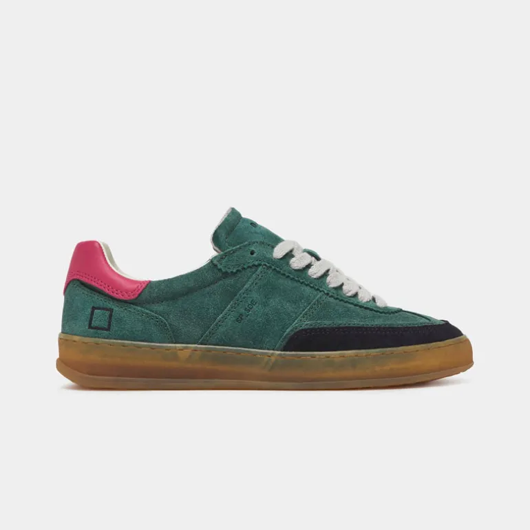 D.A.T.E Sporty Low Coloured Sneakers in Green