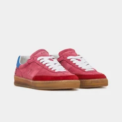 D.A.T.E Sporty Low Coloured Sneakers in Fuschia