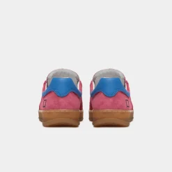 D.A.T.E Sporty Low Coloured Sneakers in Fuschia