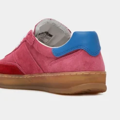 D.A.T.E Sporty Low Coloured Sneakers in Fuschia