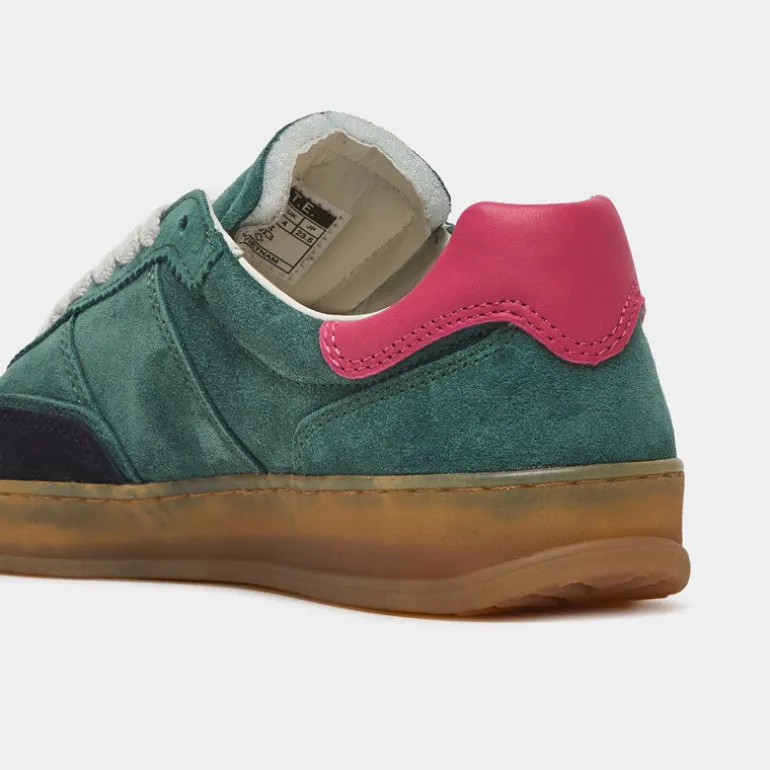 D.A.T.E Sporty Low Coloured Sneakers in Green