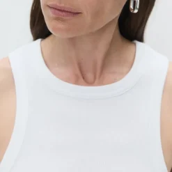 Day Biger Alisson Classic Rib Tank in Bright White
