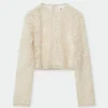 DAY BIRGER ET MIKKELSEN Aaliyah Spring Crochet Top in Pistachio Shell