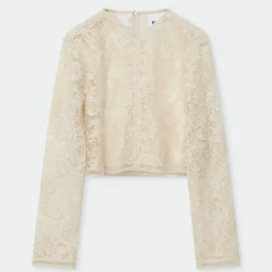 DAY BIRGER ET MIKKELSEN Aaliyah Spring Crochet Top in Pistachio Shell