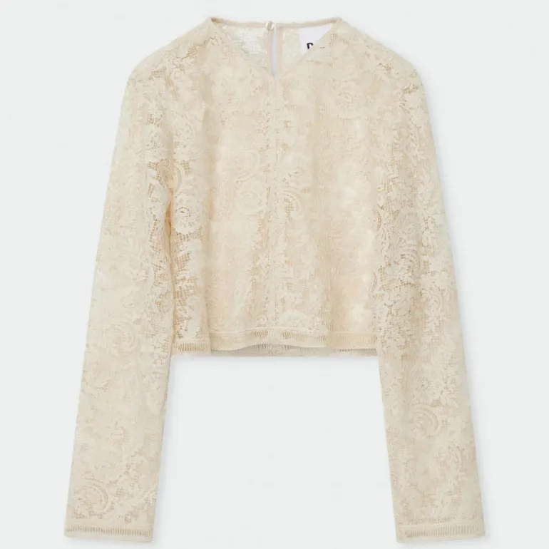 DAY BIRGER ET MIKKELSEN Aaliyah Spring Crochet Top in Pistachio Shell