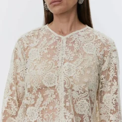 DAY BIRGER ET MIKKELSEN Aaliyah Spring Crochet Top in Pistachio Shell