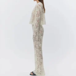 DAY BIRGER ET MIKKELSEN Aaliyah Spring Crochet Top in Pistachio Shell