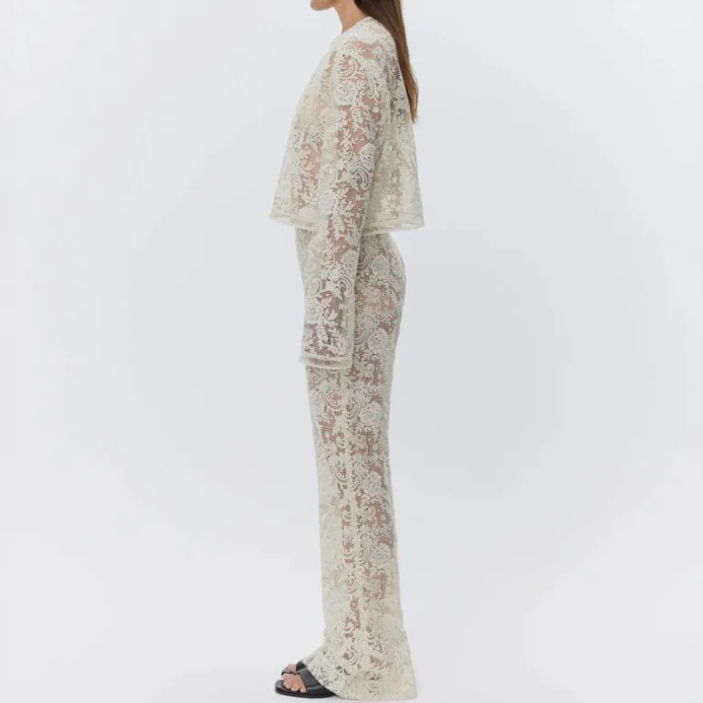 DAY BIRGER ET MIKKELSEN Aaliyah Spring Crochet Top in Pistachio Shell