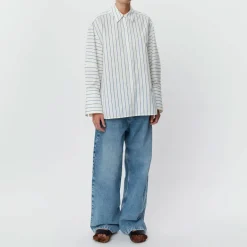 DAY BIRGER ET MIKKELSEN Julianna Daily Stripe Shirt in Surf The Web