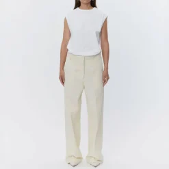 Day Birger et Mikkelsen Pedro Heavy Jersey Sleeveless Top in Bright White