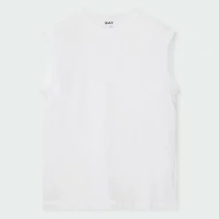 Day Birger et Mikkelsen Pedro Heavy Jersey Sleeveless Top in Bright White