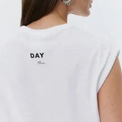 Day Birger et Mikkelsen Pedro Heavy Jersey Sleeveless Top in Bright White