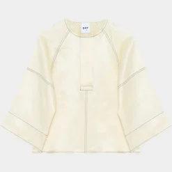 DAY BIRGER ET MIKKELSEN Sia High Shine Blend Blouse in Cloud Cream