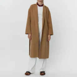 DAY BIRGER ET MIKKELSEN Wright Double Faced Wool Coat in Tree House
