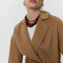 DAY BIRGER ET MIKKELSEN Wright Double Faced Wool Coat in Tree House