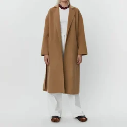 DAY BIRGER ET MIKKELSEN Wright Double Faced Wool Coat in Tree House