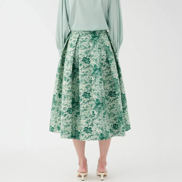 DEA KUDIBAL Abey Skirt with Pockets in Botanic Green
