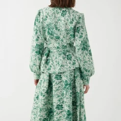 DEA KUDIBAL Anitta Jacket with Belt in Botanic Green