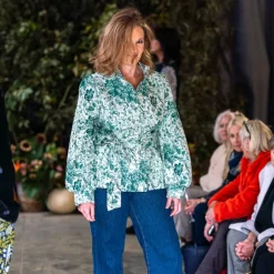 DEA KUDIBAL Anitta Jacket with Belt in Botanic Green