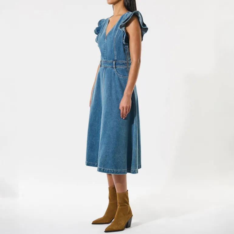 DEA KUDIBAL Edissadea Dress in Light Denim Blue