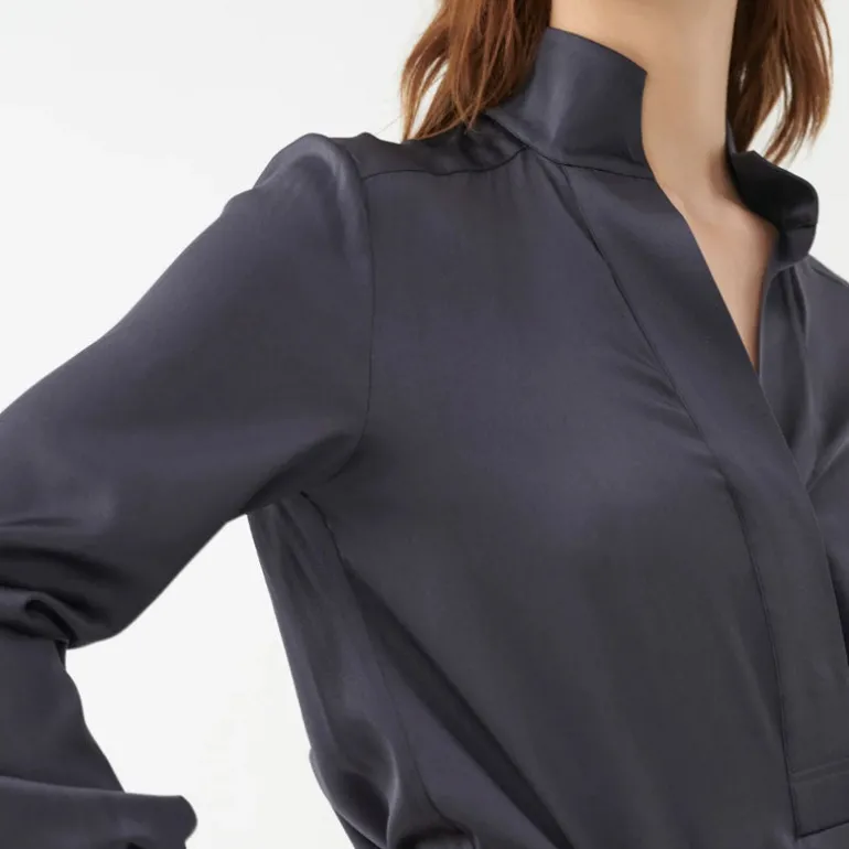 Dea Kudibal Nate Blouse with High Cuffs in Inkpot