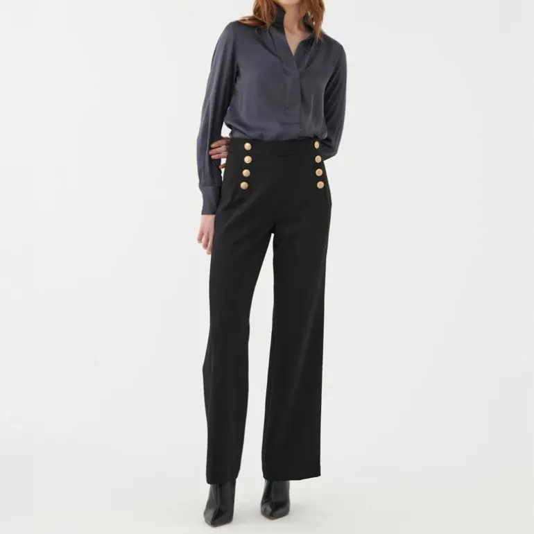 Dea Kudibal Nate Blouse with High Cuffs in Inkpot