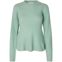 Dea Kudibal Sugar Sweater with Peplum in Opal Creek