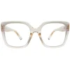 Deirdre Reading Glasses in Transparent Pink | Collen and Clare