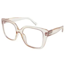 Deirdre Reading Glasses in Transparent Pink | Collen and Clare