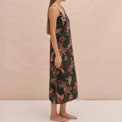 Desmond & Dempsey Slip Nightie in Navy