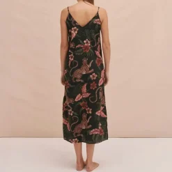 Desmond & Dempsey Slip Nightie in Navy
