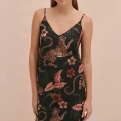 Desmond & Dempsey Slip Nightie in Navy