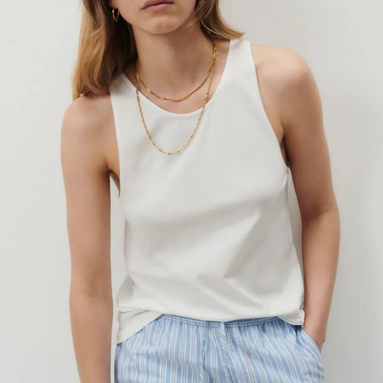Devon Tank Top in Vintage Off-White | Collen & Clare