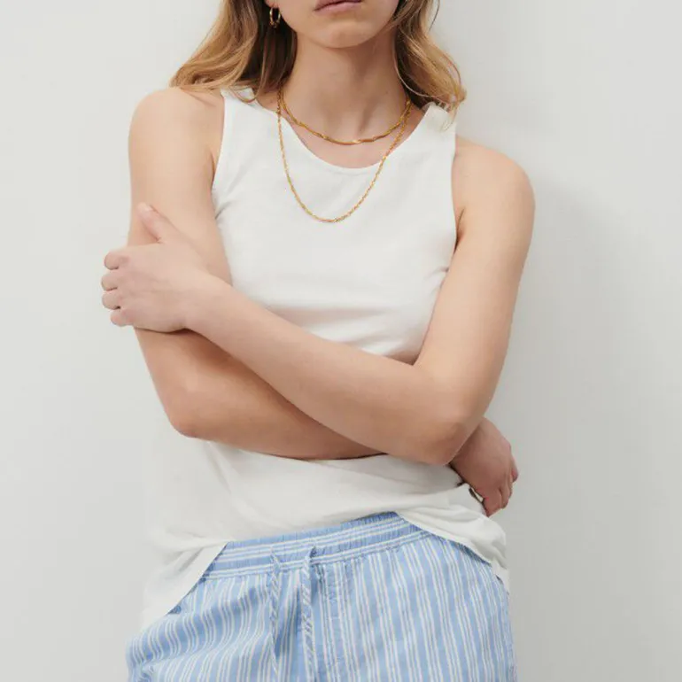 Devon Tank Top in Vintage Off-White | Collen & Clare
