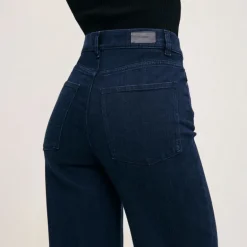 DL1961 Hepburn Wide Leg High Rise Ankle Jeans in Flatiron