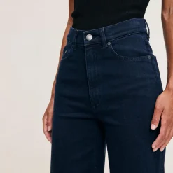 DL1961 Hepburn Wide Leg High Rise Ankle Jeans in Flatiron