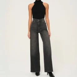 DL1961 Hepburn Wide Leg Jeans in Dark Haze