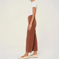 DL1961 Hepburn Wide Leg Jeans in Terracotta