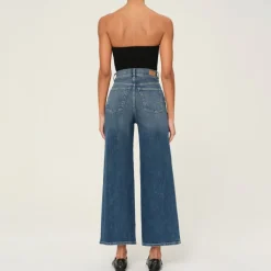 DL1961 Hepburn Wide Leg Jeans in Seagate