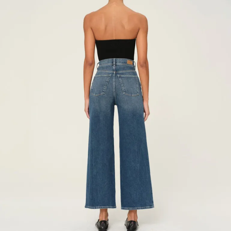DL1961 Hepburn Wide Leg Jeans in Seagate