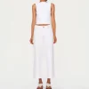 DL1961 Hepburn Wide Leg Mid Rise Ankle Jeans in White
