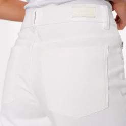 DL1961 Hepburn Wide Leg Mid Rise Ankle Jeans in White